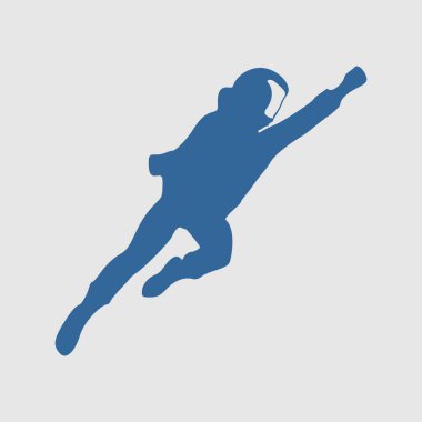 Astronot soyut silueti