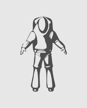 Astronot soyut silueti