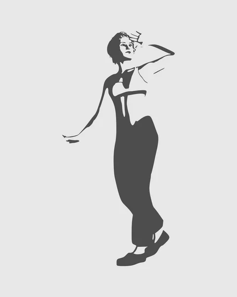 Hermosa mujer bailando — Archivo Imágenes Vectoriales