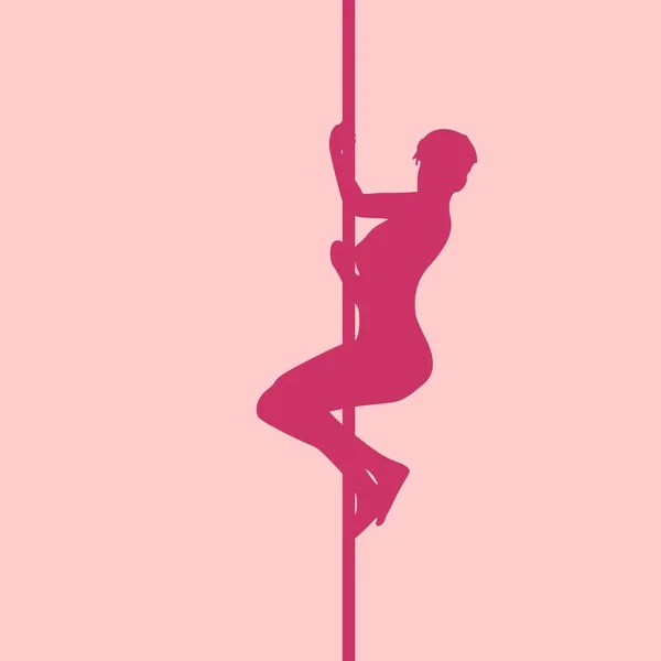 Pole dance silhouette