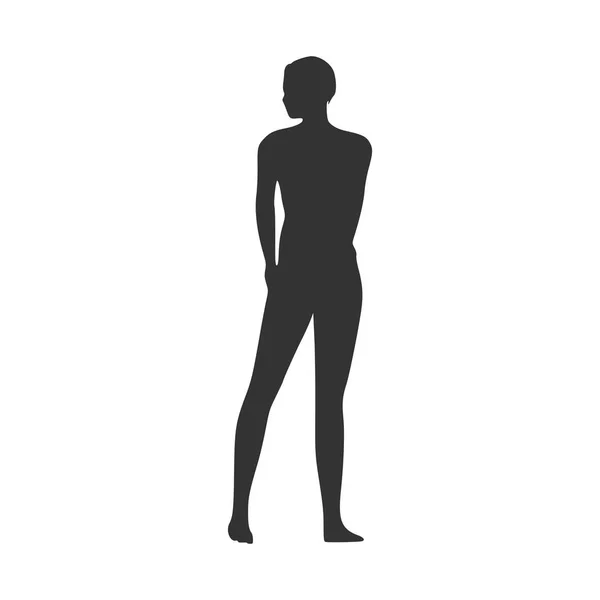 Silhouette dame sexy — Image vectorielle