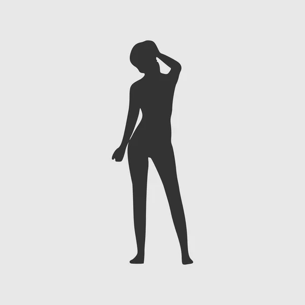 Sexy Damensilhouette — Stockvektor