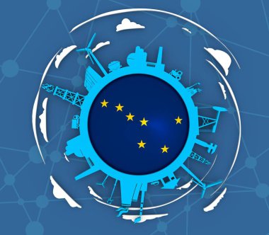 Sektöre bağlı siluetlerle çember