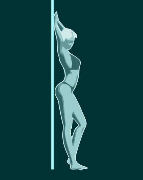 Pole dance silhouette