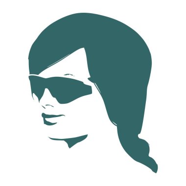 Bir kadın kafası silueti..