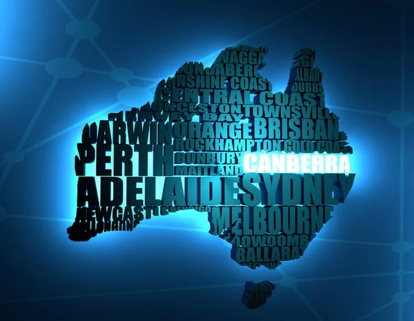 La mappa di Australia — Foto Stock