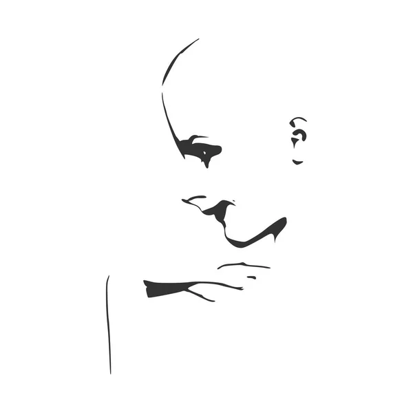 Silhouette d'une tête féminine. — Image vectorielle
