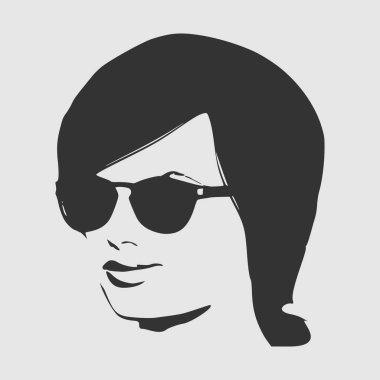 Bir kadın kafası silueti..