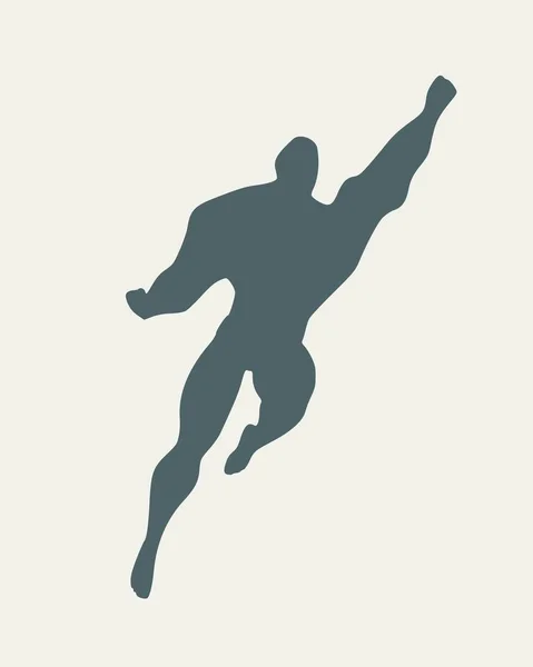 Muscular man silhouette. — Stock Vector
