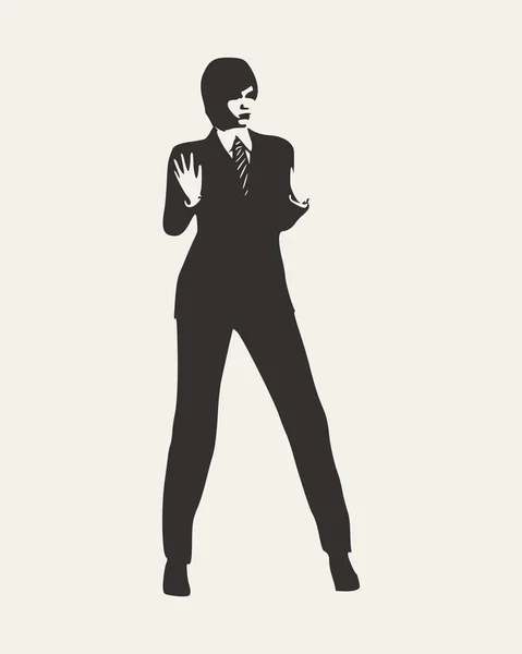Poser la silhouette dame — Image vectorielle