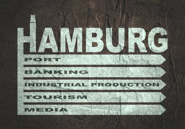 Hamburg city infografika — Stock fotografie