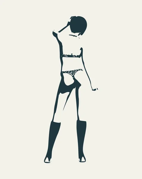 Сексуальная фитнес-девушка. — стоковый вектор