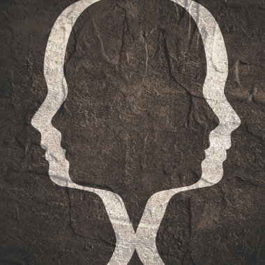 Adam siyah beyaz portre.