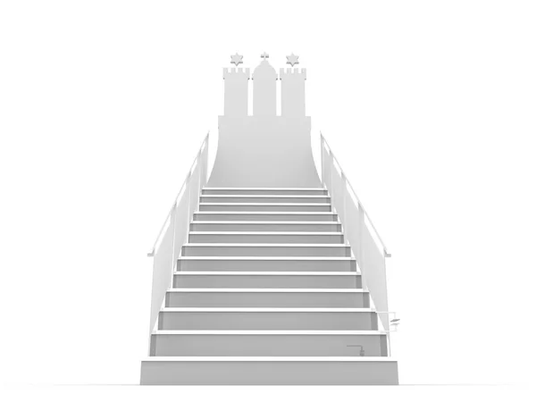 Beyaz merdiven çizimi — Stok fotoğraf
