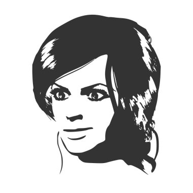 Bir kadın kafası silueti..