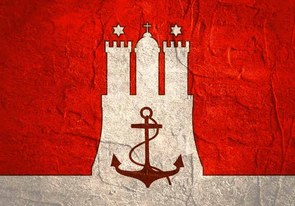 Hamburg seaport emblem — Stock Photo, Image