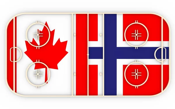 Canada vs Norway — Stock Photo, Image