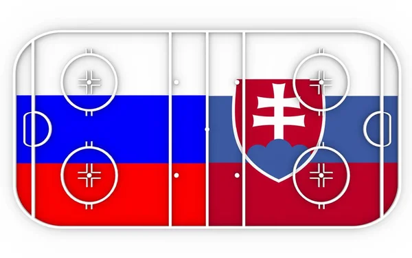 Ryssland vs Slovakien — Stockfoto