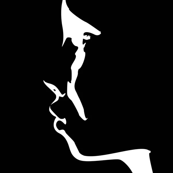 Silhouette tête femme . — Image vectorielle