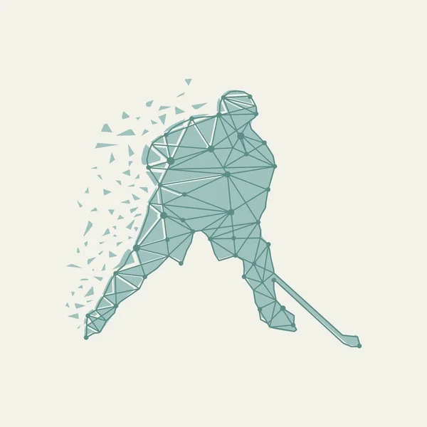 Jugador de hockey sobre hielo — Vector de stock