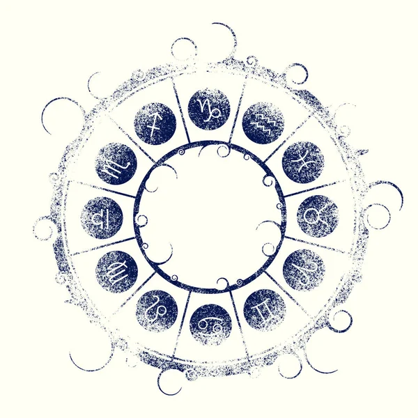 Símbolos de astrologia em círculo . — Fotografia de Stock