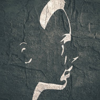 Kadın baş silueti.