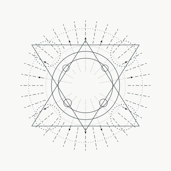 Mystický okultní symbol. — Stockový vektor