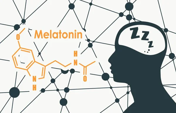 Melatonin hormon molekülü.