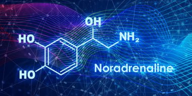 Formula hormone noradrenaline. clipart