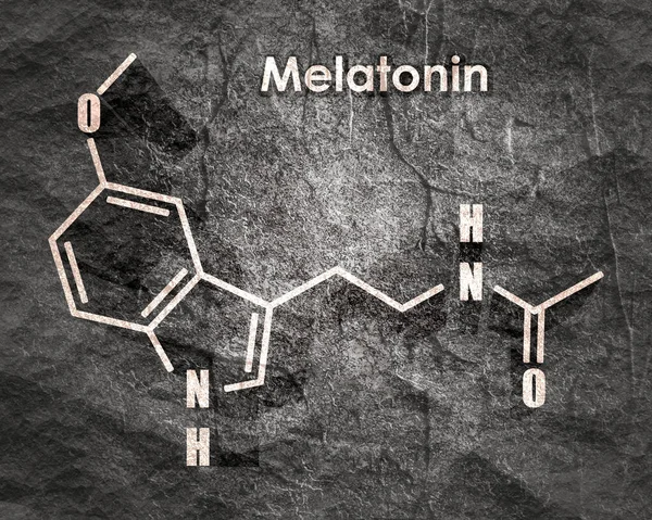 Molécula de hormona melatonina. —  Fotos de Stock