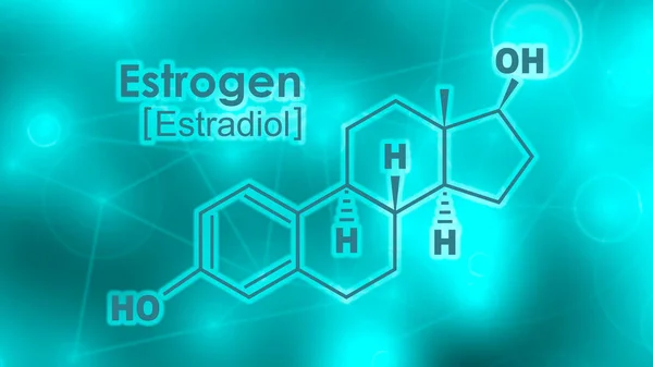 Formel för hormonöstrogen. — Stockfoto