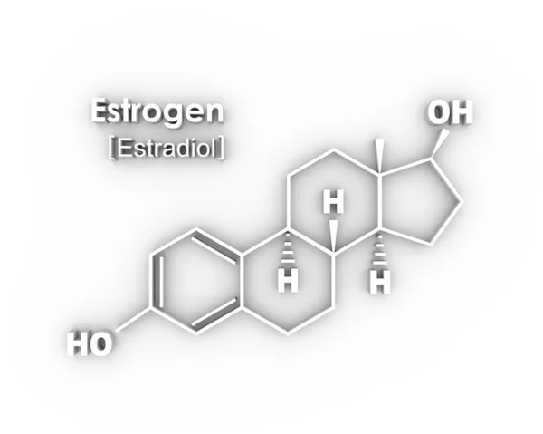 Wzór estrogenu hormonalnego. — Zdjęcie stockowe