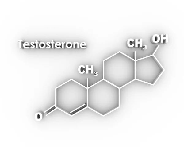 Receptura hormonu testosteronu. — Zdjęcie stockowe