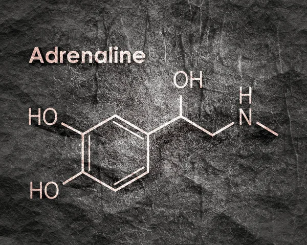 Формула-гормон адреналин. — стоковое фото