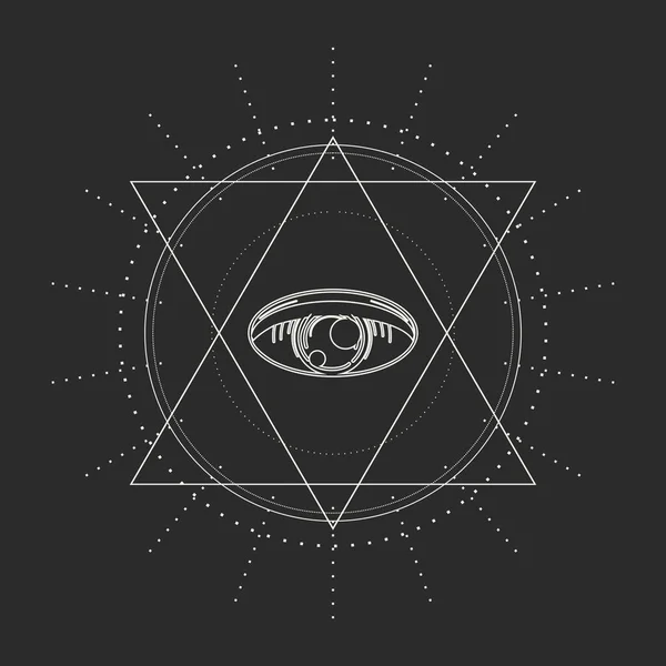 Mystisches okkultes Symbol. — Stockvektor