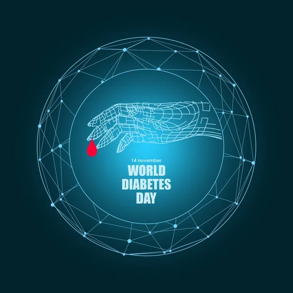 Dia Mundial da Diabetes ilustração —  Vetores de Stock