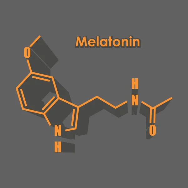 Melatonine hormoonmolecuul. — Stockvector