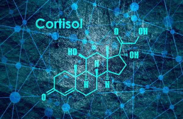 Kortisol hormon steroid — Stok Foto