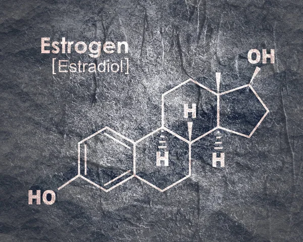 Wzór estrogenu hormonalnego. — Zdjęcie stockowe