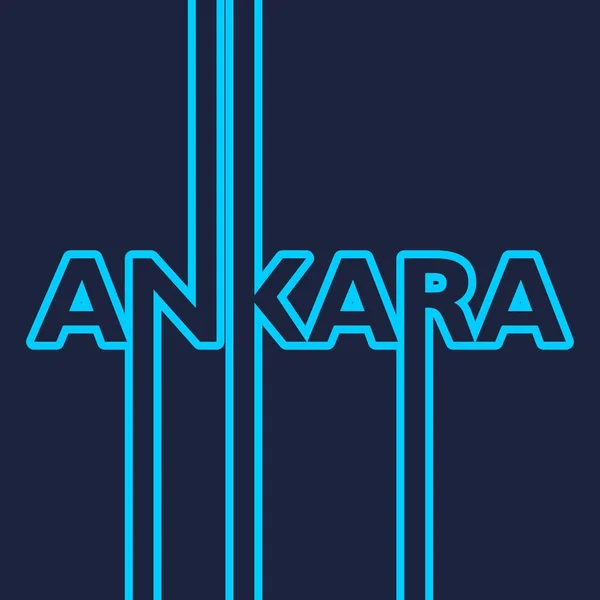 Ankara nombre de la ciudad . — Archivo Imágenes Vectoriales