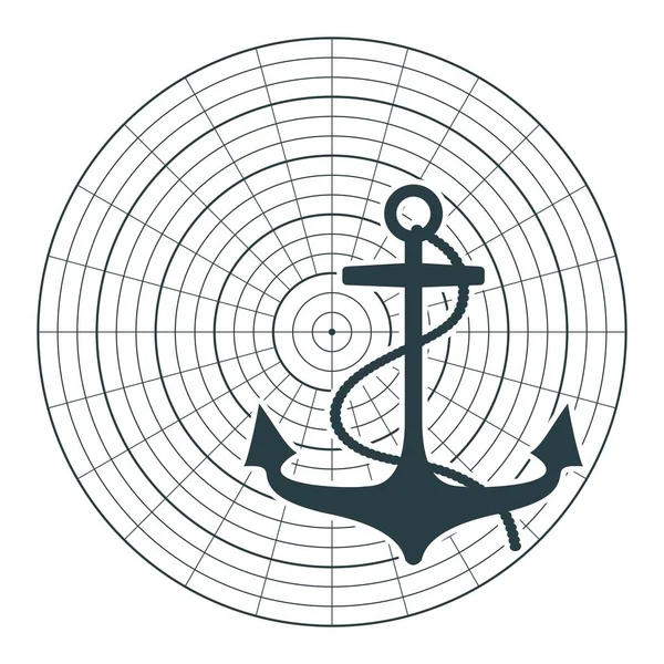 Schiffsanker-Symbol — Stockvektor