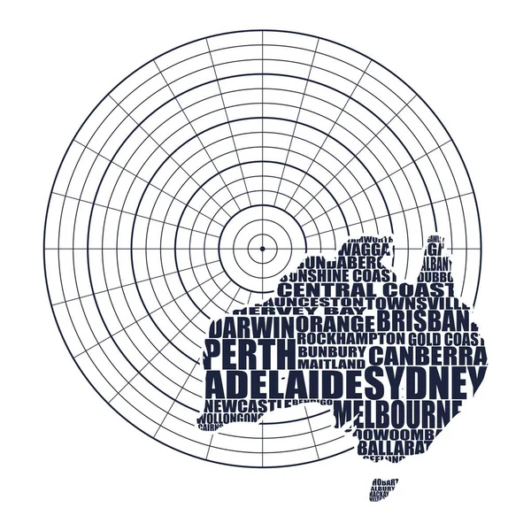 La mappa di Australia — Vettoriale Stock