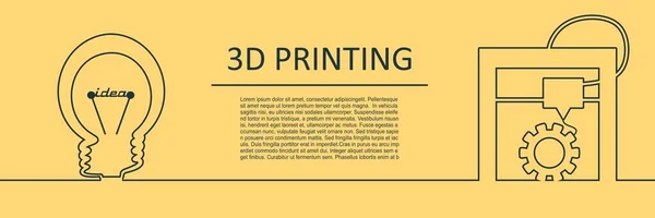 Технология 3D печати . — стоковый вектор