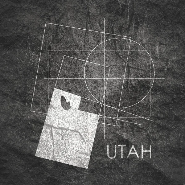 Landkaart van Utah — Stockfoto