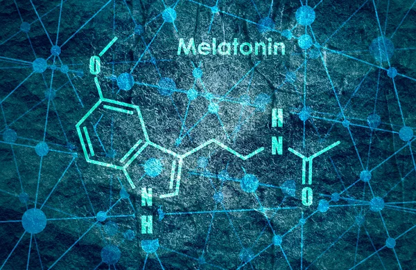 Molekul hormon Melatonin. — Stok Foto