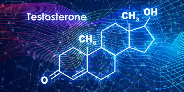 Fórmula hormônio testosterona. — Fotografia de Stock
