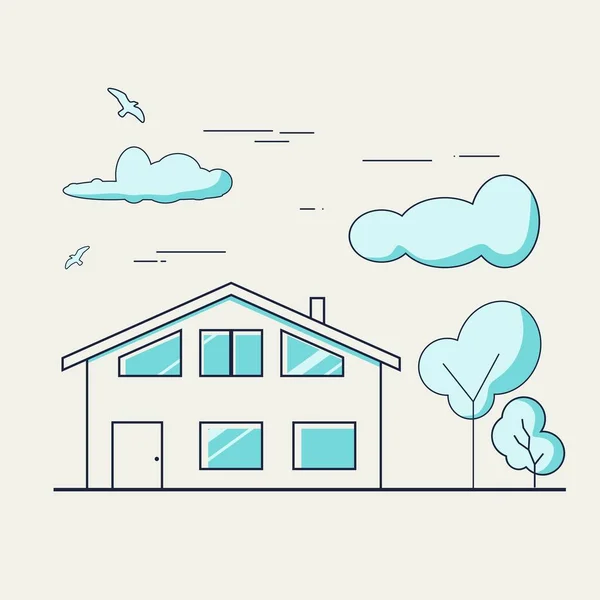 Concept immobilier — Image vectorielle