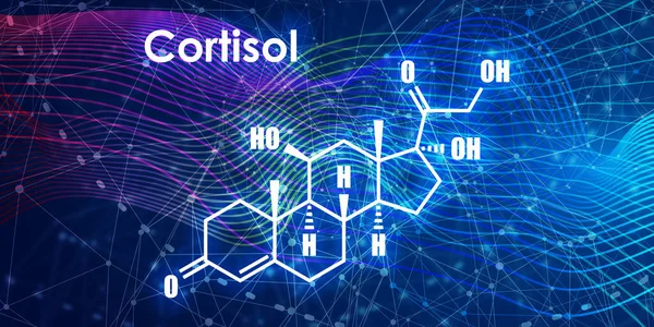 Kortisol hormon steroid — Stok Foto