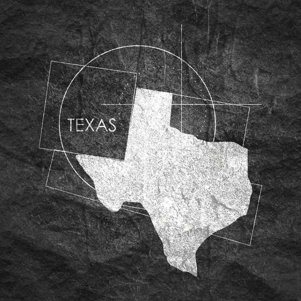 Карта штата Техас — стоковое фото