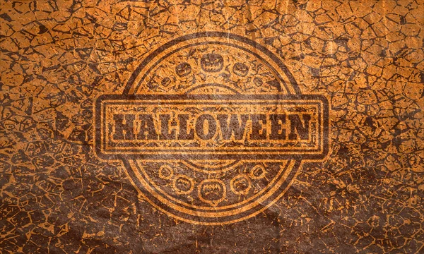 Stämpla med Halloween text — Stockfoto